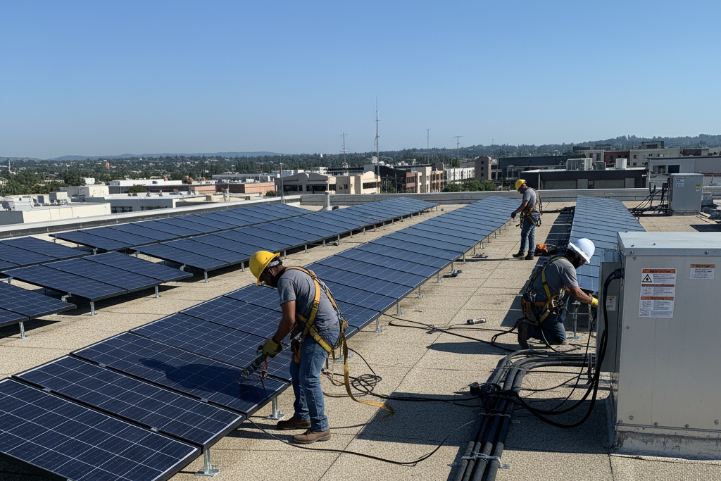 Solar panel installation